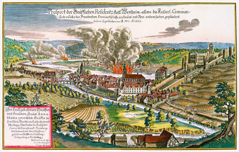 Wertheim, Stadtansicht from Caspar Merian