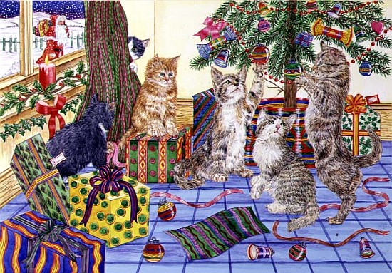 The Cats'' Christmas (w/c on paper)  from Catherine  Bradbury