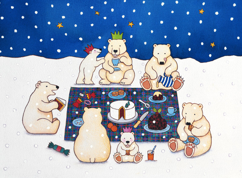 Polar Bear Picnic, 1997 (w/c on paper)  from Cathy  Baxter