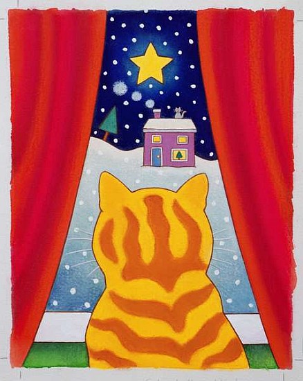 Cat at the Window (w/c on paper)  from Cathy  Baxter