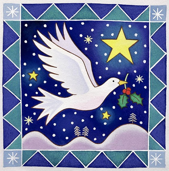 Christmas Dove (w/c on paper)  from Cathy  Baxter