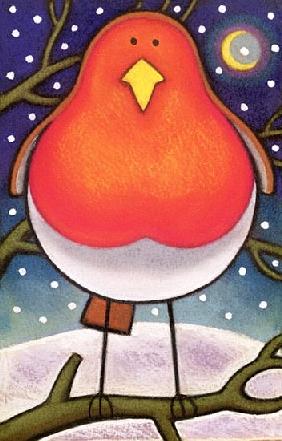 Christmas Robin, 1997 (pastel on paper) 