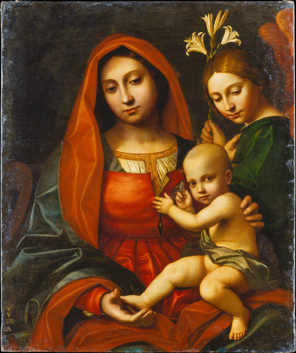 Madonna mit Kind und einem Engel from Cavazzola (Paolo Morando)