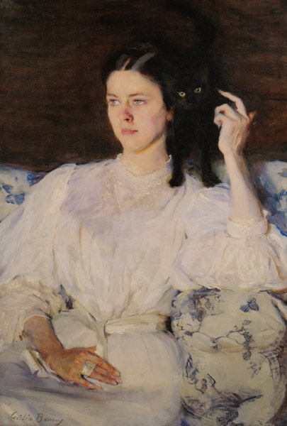 Sita and Sarita, or Young Girl with a Cat from Cecilia Beaux