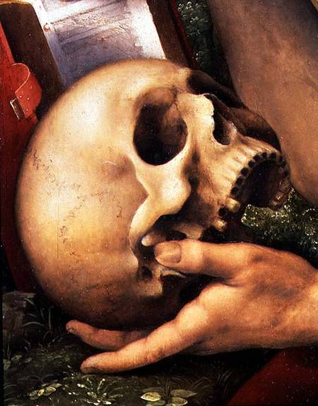 St. Jerome, detail of the skull from Cesare  da Sesto