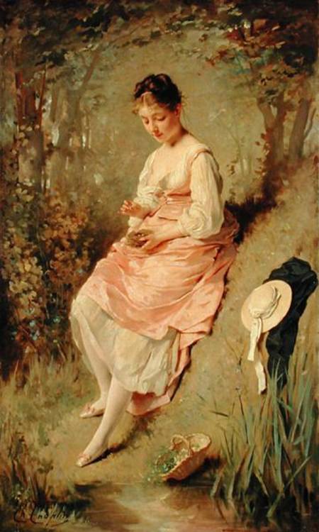 Young Girl with a Nest from Charles Chaplin