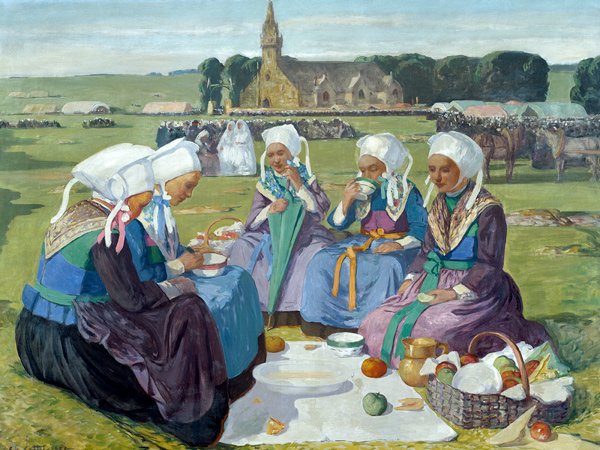 Women of Plougastel at the Pardon of Notre-Dame de la Palud, 1903 (oil on canvas) from Charles Cottet