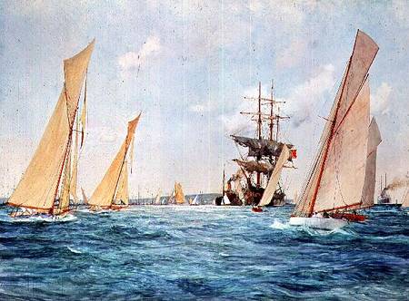 A Yacht Race from Charles Edward Dixon