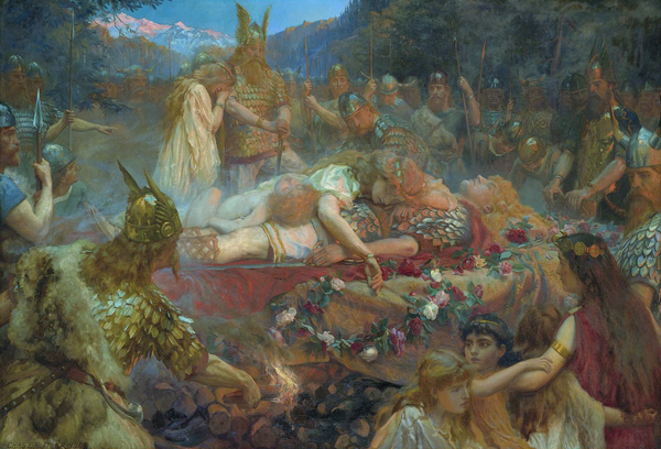 Death of a Viking warrior from Charles Ernest Butler