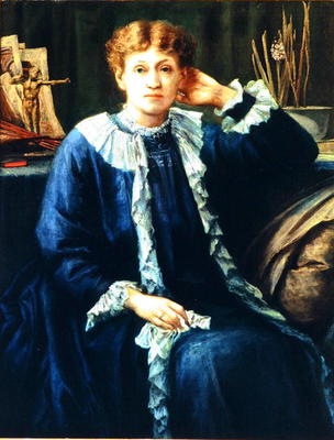Portrait of Emilie Barrington, late 1880's (oil on canvas) from Charles Fairfax Murray