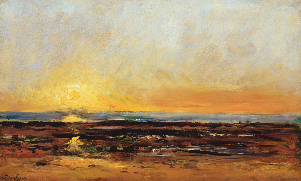 Sunset on the Sea Coast from Charles-François Daubigny
