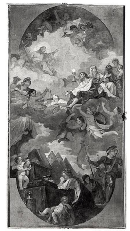 Apotheosis of St. Louis, sketch for the ceiling of the church San Luigi dei Francesi, Rome from Charles Joseph Natoire