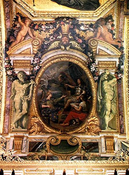 Financial Order Regained in 1662, Ceiling Painting from the Galerie des Glaces from Charles Le Brun
