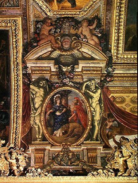 Spain Recognising the Pre-Eminence of France in 1662, Ceiling Painting from the Galerie des Glaces from Charles Le Brun