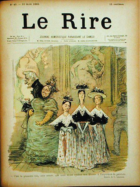 At the Salon, front cover of 'Le Rire' from Charles Leandre