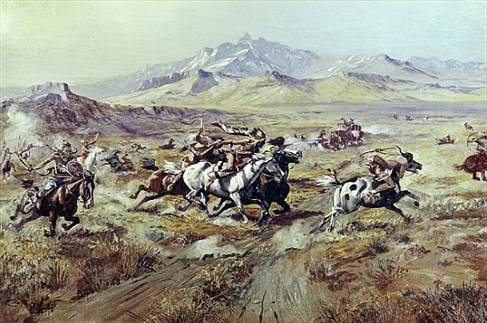 Stagecoach Attack from Charles Marion Russell