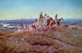 Riders of the Open Range (oil on canvas)