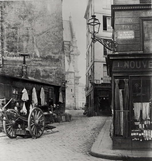 Rue de la Montagne Sainte-Genevieve, Paris, 1858-78 (b/w photo)  from Charles Marville