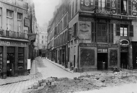 Rue Maitre Albert (from Quai de la Tournelle) Paris, 1858-78 (b/w photo)  from Charles Marville