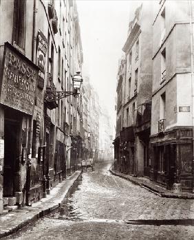 Rue Aumaire, from the Rue Volta, Paris, 1858-78 (b/w photo) 