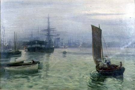 The Last Boat in from Charles Napier Hemy