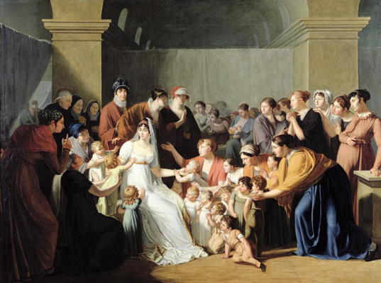 Empress Josephine (1763-1814) Among the Children, 1806 (oil on canvas) from Charles Nicolas Raphael Lafond