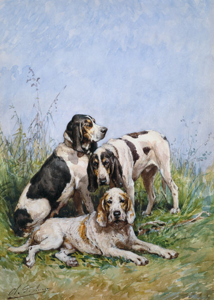 A Group of French Hounds from Charles Oliver de Penne