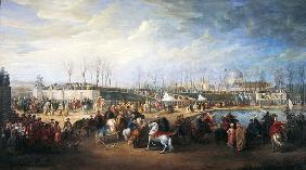 Mehemet Effendi, Turkish ambassador, arrives at the Tuileries on 21st March, 1721, after 1721