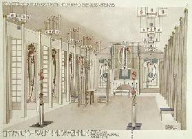Design for a Music Room with panels by Margaret Macdonald Mackintosh (1865-1933) 1901 (colour litho)