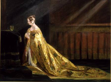 Queen Victoria in Her Coronation Robe from Charles Robert Leslie