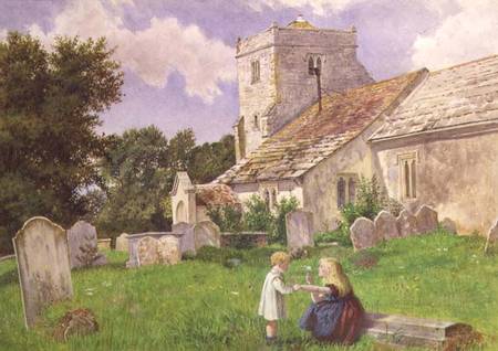 Children in a Church Yard from Charles Rossiter