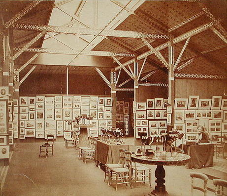 Exhibition of the Photographic Society at the South Kensington Museum, 1858 (b/w photo) from Charles Thurston Thompson