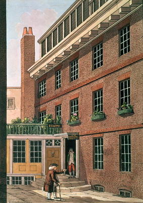 Dr Johnson and his servant, Francis at Bolt Court, Fleet Street, 1801 (w/c) from Charles Tomkins