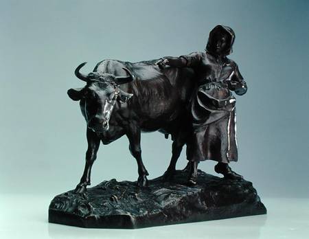 Woman with a Cow from Charles Valton