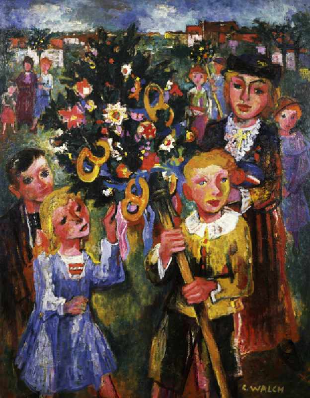 Le Bouquet des Rameaux, 1932, painting by Charles Walch (1896-1948). France, 20th century. from Charles Walch