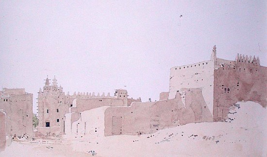 Djenne (Mali) Grande Mosquee, Monday, 2000 (w/c on paper)  from Charlie Millar