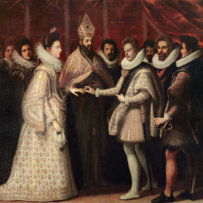 The Marriage of Catherine de Medici (1519-98) and Henri II (1519-59) from Chimenti Jacopo Empoli