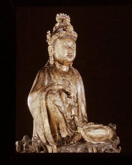 Figure of a bodhisattva, Yuan or Ming dynasty from Chinese School