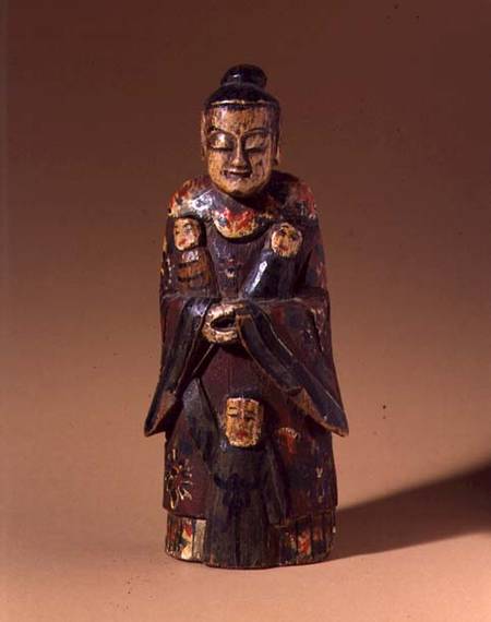 Figure of Song Niang-Niang, with three children, Fujian, Qing dynasty from Chinese School
