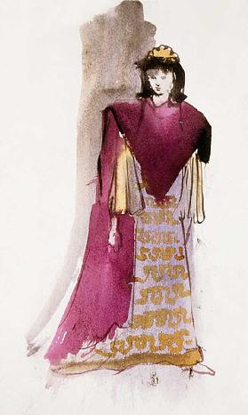 Kostüm für Jocaste in The Infernal Machine von Jean Cocteau, 1934
