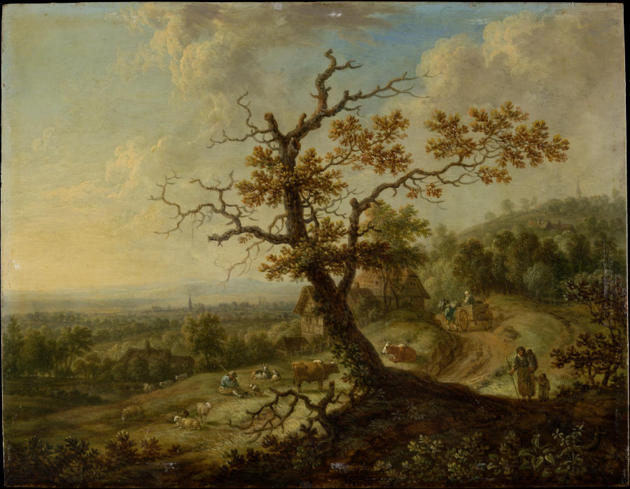 Landschaft mit Tieren auf der Weide from Christian Georg Schütz d. Ä.