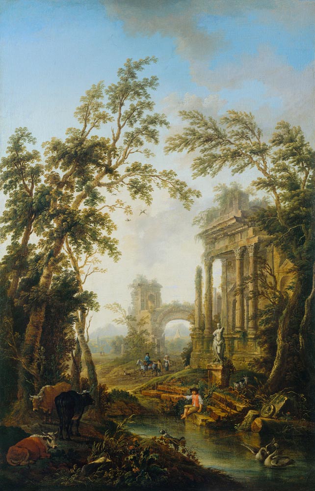 Ideallandschaft mit antiken Ruinen from Christian Georg Schütz d.Ä.