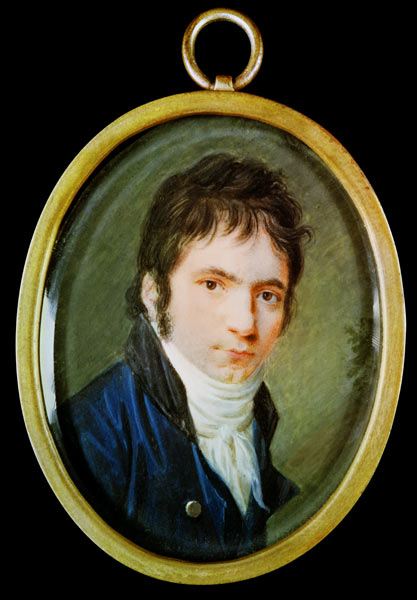 Miniature Portrait of Ludwig Van Beethoven (1770-1827) from Christian Hornemann