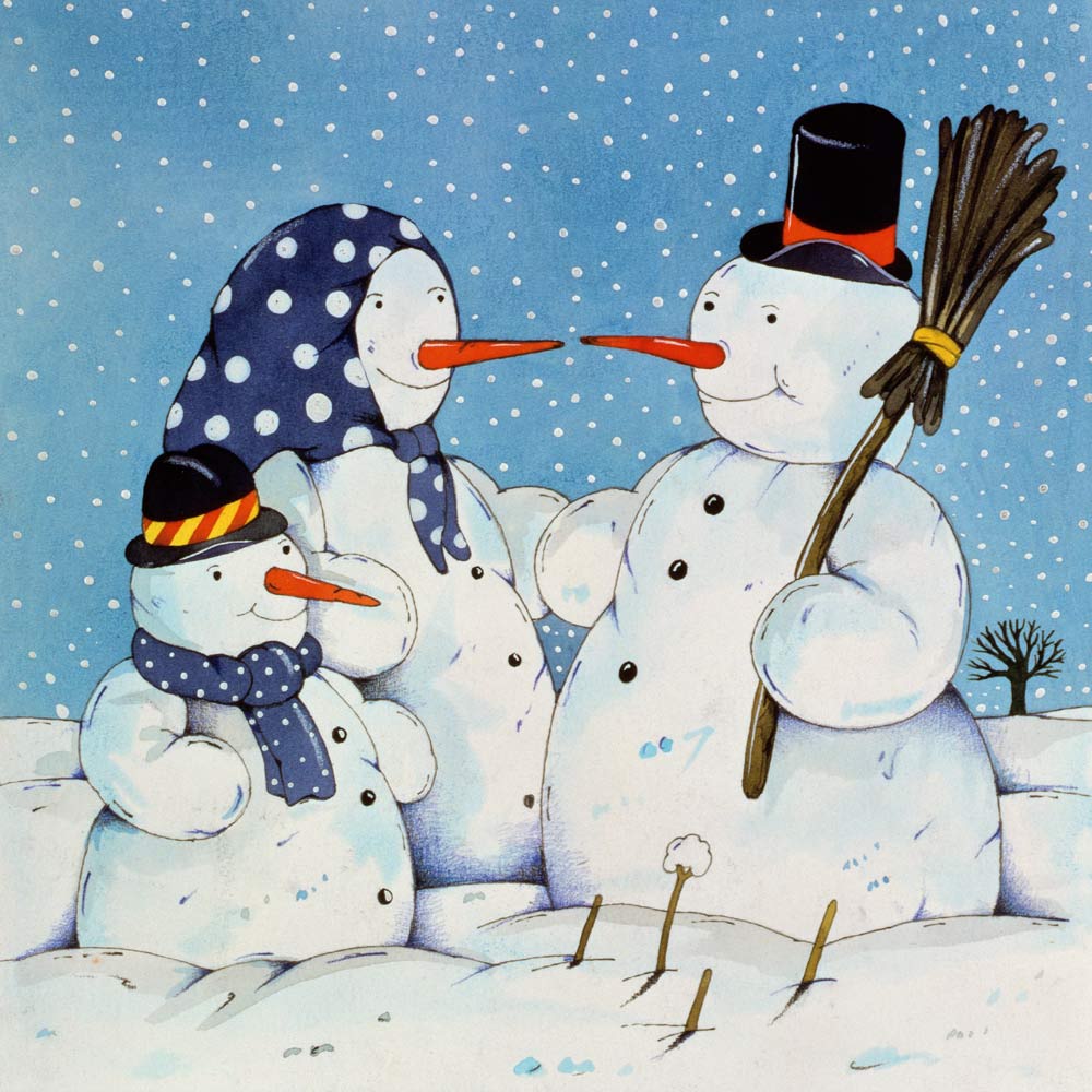 The Snowman Family, 1997 (w/c on paper)  from Christian  Kaempf