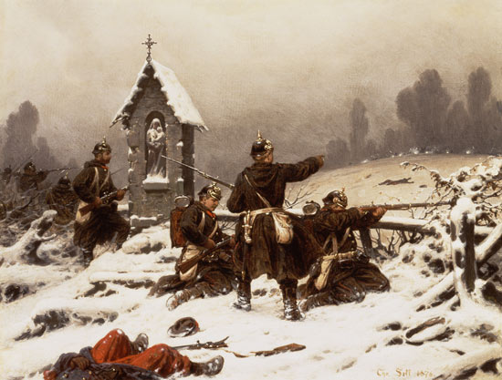 Preussische Infanterie im Schnee from Christian Sell d.Ä.