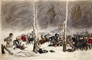 Gefecht zwischen Korytna und Krasnoi am 15.11.1812. from Christian Wilh. Faber du Faur