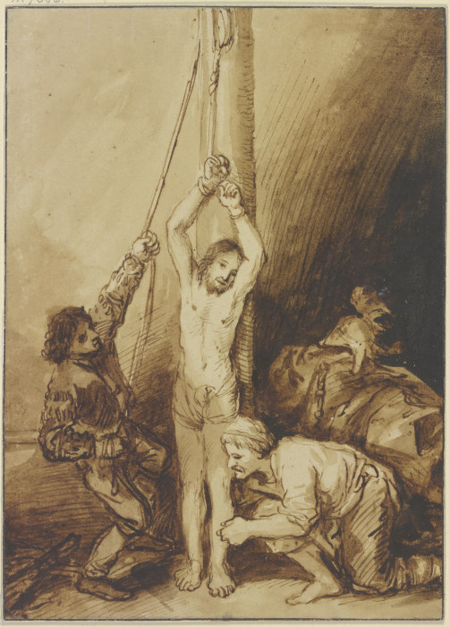Christus an der Martersäule, in der Manier Rembrandts from Christian Wilhelm Ernst Dietrich