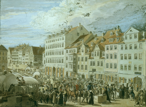 Leipzig, Messeszene 1822 from Christian Gottfried Heinrich Geißler