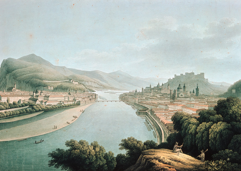 Salzburg, Blick vom Mönchsberg from Christian Gottlieb Hammer