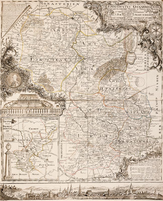 Landkarte Bistum Osnabrück 1778 from Christian Ludolph Reinhold